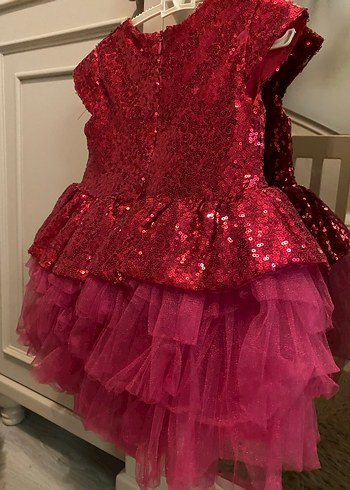 Payetli Tütülü Kız Çocuk Abiye - Görsel 3