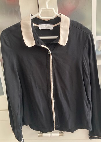 Mudo Siyah, Uzun Kollu, Düğmeli çocuk gömlek - Görsel 2