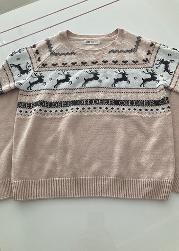 Nakışlı Bohem Bej Kız Çocuk Kazak - Görsel 2