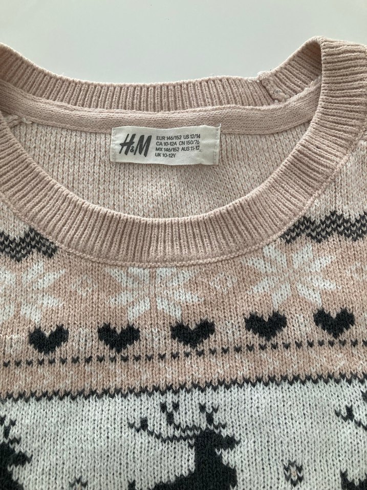 Nakışlı Bohem Bej Kız Çocuk Kazak - Görsel 3