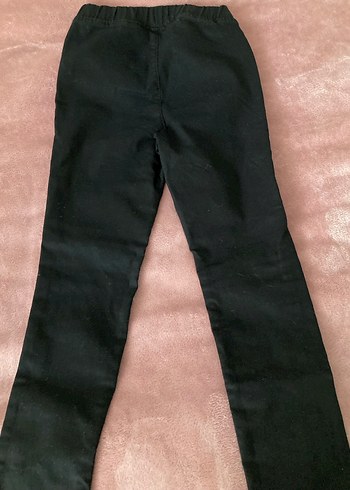 Kızlar için Siyah Elastik Bel Denim Pantolon - Görsel 3