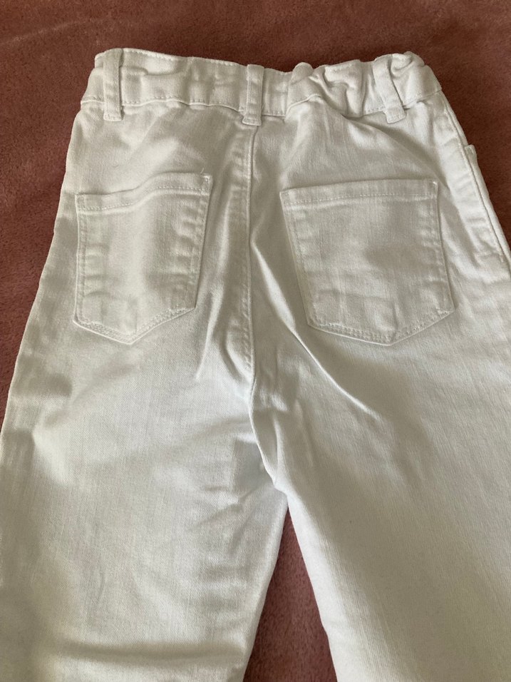 Beyaz Kız Çocuk Pantolonu Regular Fit - Görsel 5