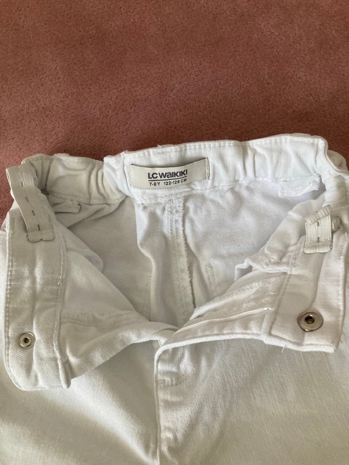 Beyaz Kız Çocuk Pantolonu Regular Fit - Görsel 3