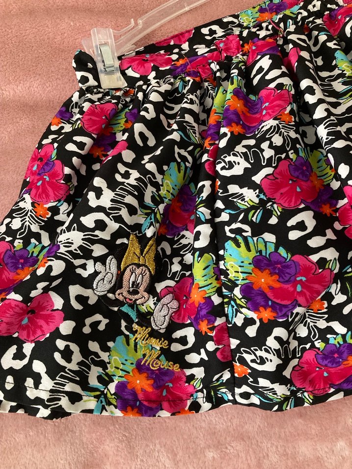 Çiçek Desenli Renkli Mini Etek - Görsel 2
