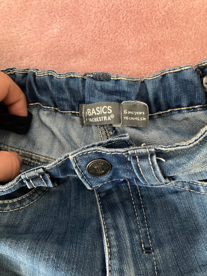 Kız  Çocuk Bol Kesim Denim Şort - Görsel 3