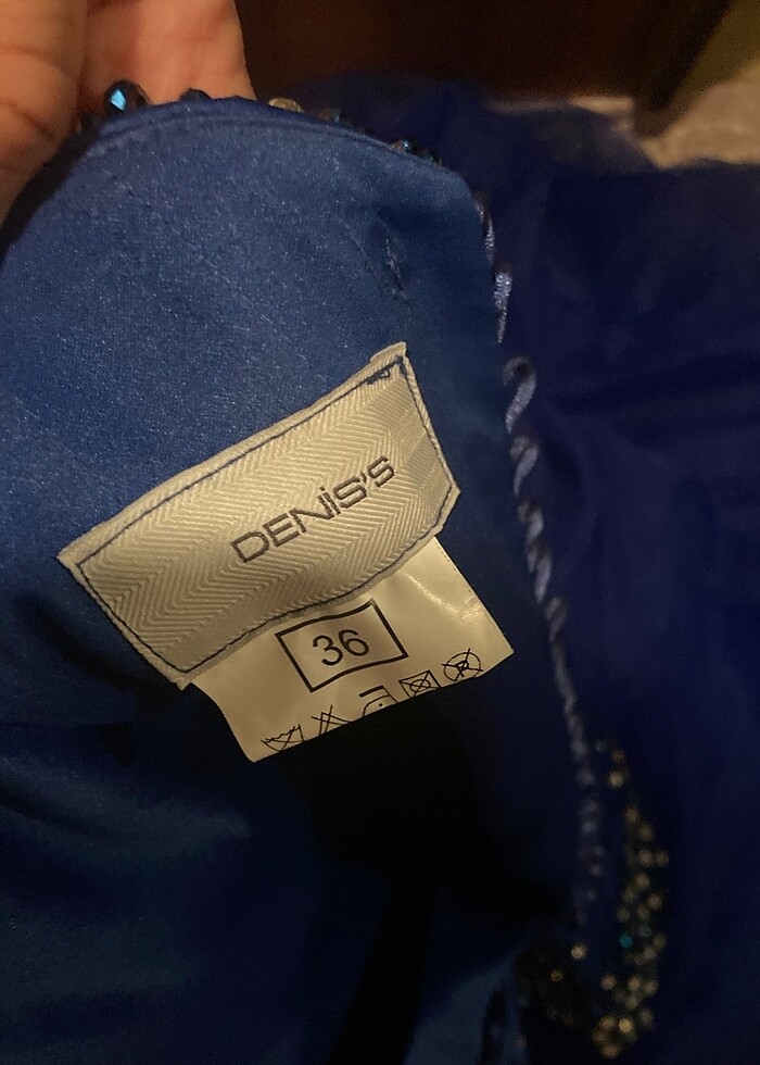 Mavi gece elbisesi - Görsel 5