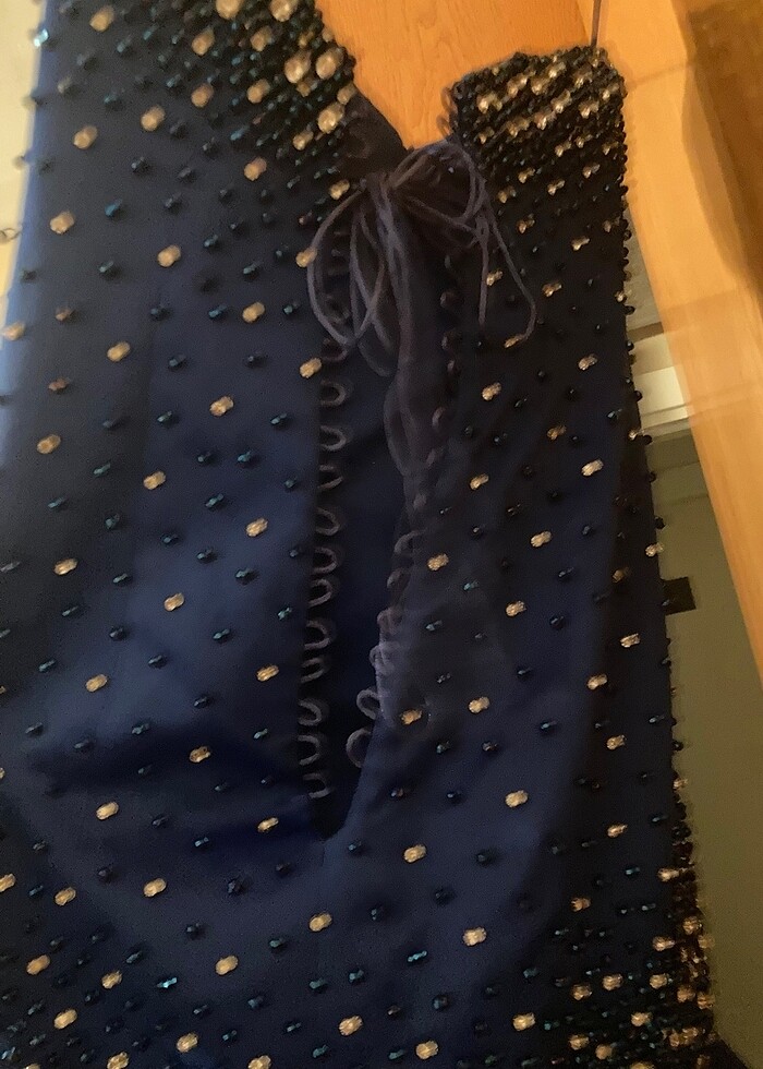 Mavi gece elbisesi - Görsel 3