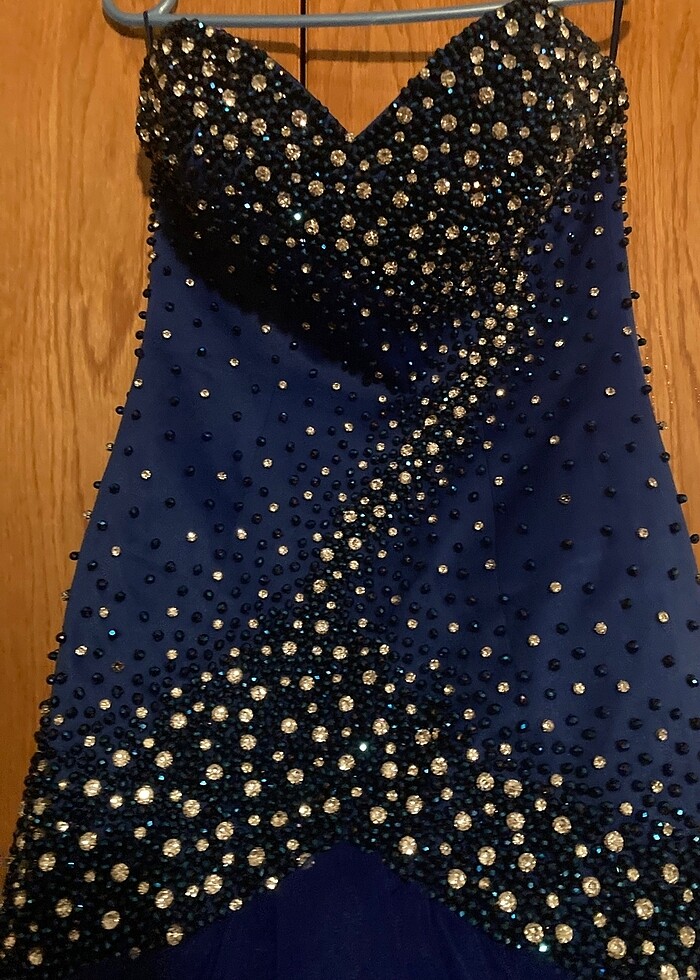 Mavi gece elbisesi - Görsel 2