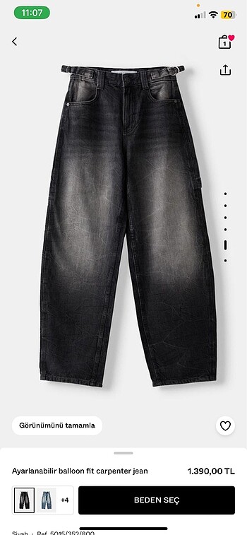 36 Beden Bershka jean