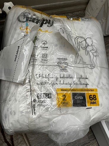 2 Beden: 3-6 kg Beden Sleppy extra 2 numara 68 li 2 paket ve göğüs pedi