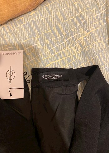 Siyah V Yakalı Drapeli Midi Elbise - Görsel 5