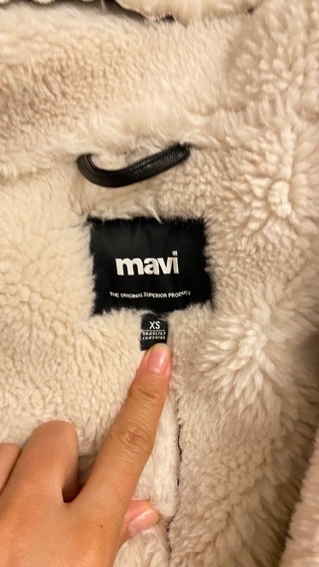 Kürklü mavi marka  Siyah Deri Kadın Biker Ceket - Görsel 4