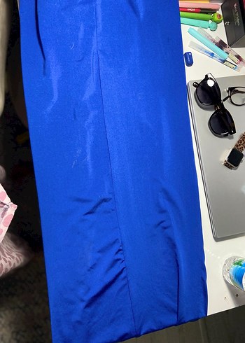 Trendyolmilla mavi elbise uzun - Görsel 4