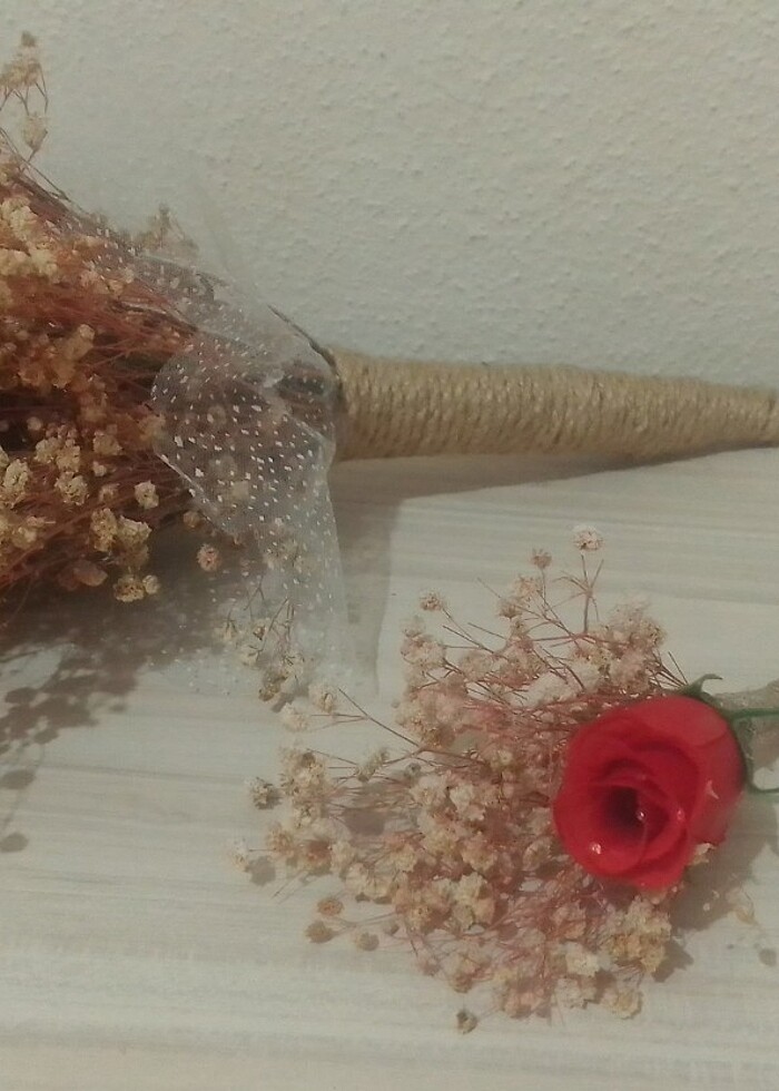 Çiçek gelin damat yaka çiçeği  - Görsel 4