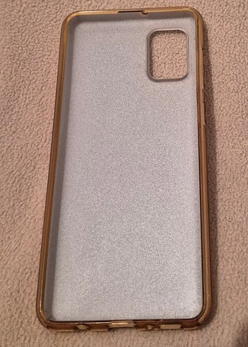 Samsung GalaxyA31 Parlak Altın Simli Telefon Kılıfı - Görsel 2