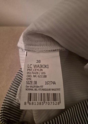 siyah Çizgili Kadın Kumaş Pantolon - Görsel 2