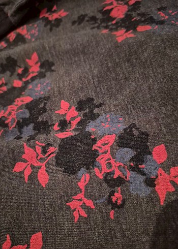 Çiçek Desenli ince Sweatshirt - Görsel 2