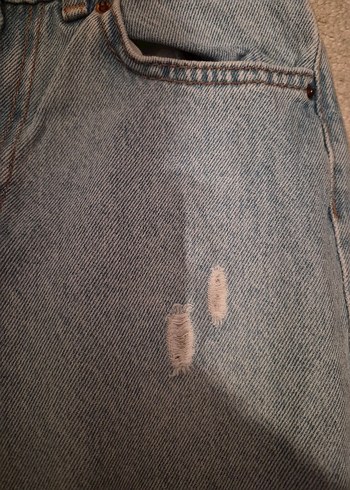 açık mavi Yırtık Detaylı Kadın Kot Pantolon - Görsel 5