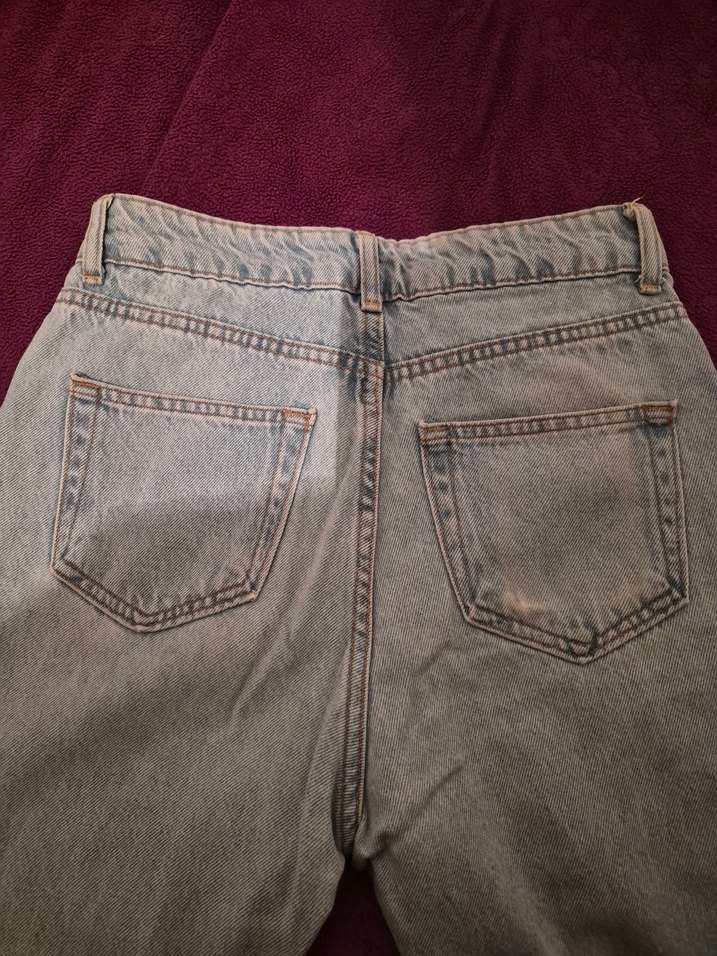 açık mavi Yırtık Detaylı Kadın Kot Pantolon - Görsel 2