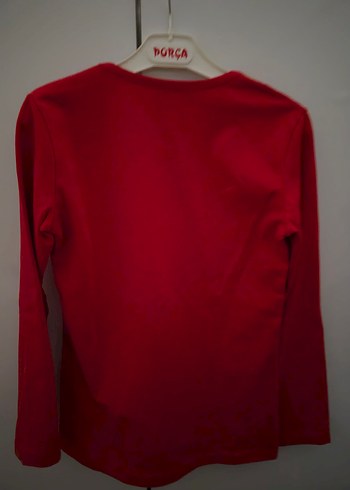 Kız Çocuk Kırmızı Uzun Kollu Tişört - Görsel 2