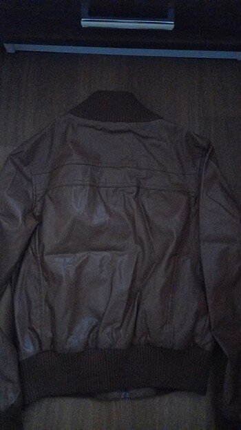 s Beden kahverengi Renk Biker deri mont
