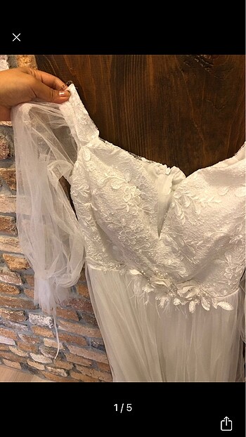 Helen tarzı gelinlik nikah elbisesi etiketli