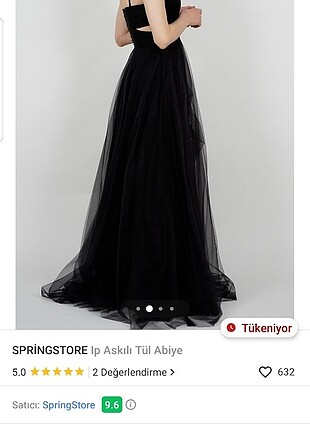 Abiye SPRINGSTORE ip askılı tül abiye
