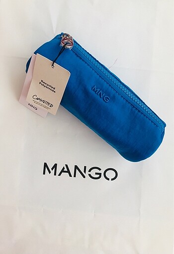 Mango Mango Mavi Makyaj Çantası