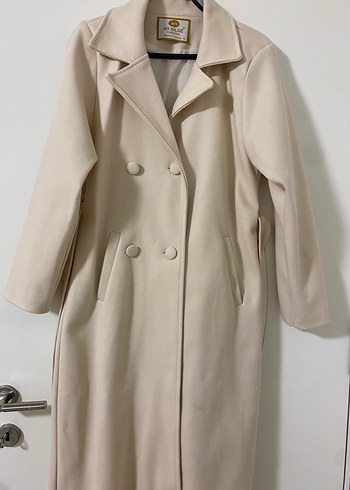 Bej kaban Uzun Kadın Kaban kaşe kaban - Görsel 2