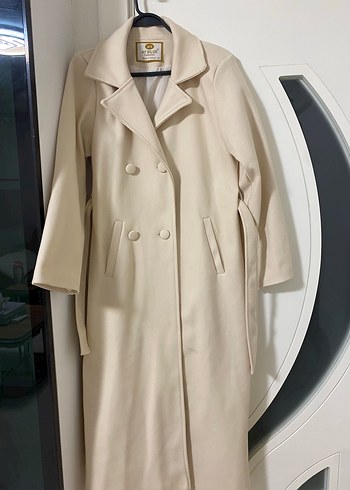 Bej kaban Uzun Kadın Kaban kaşe kaban - Görsel 3