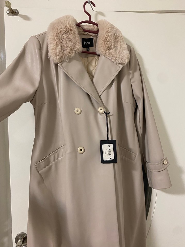 Bej kaban deri kaban uzun kaban honor kaban - Görsel 2