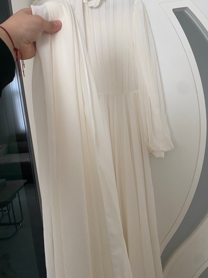 Beyaz nikah mevlüd hamile abiye elbise - Görsel 5