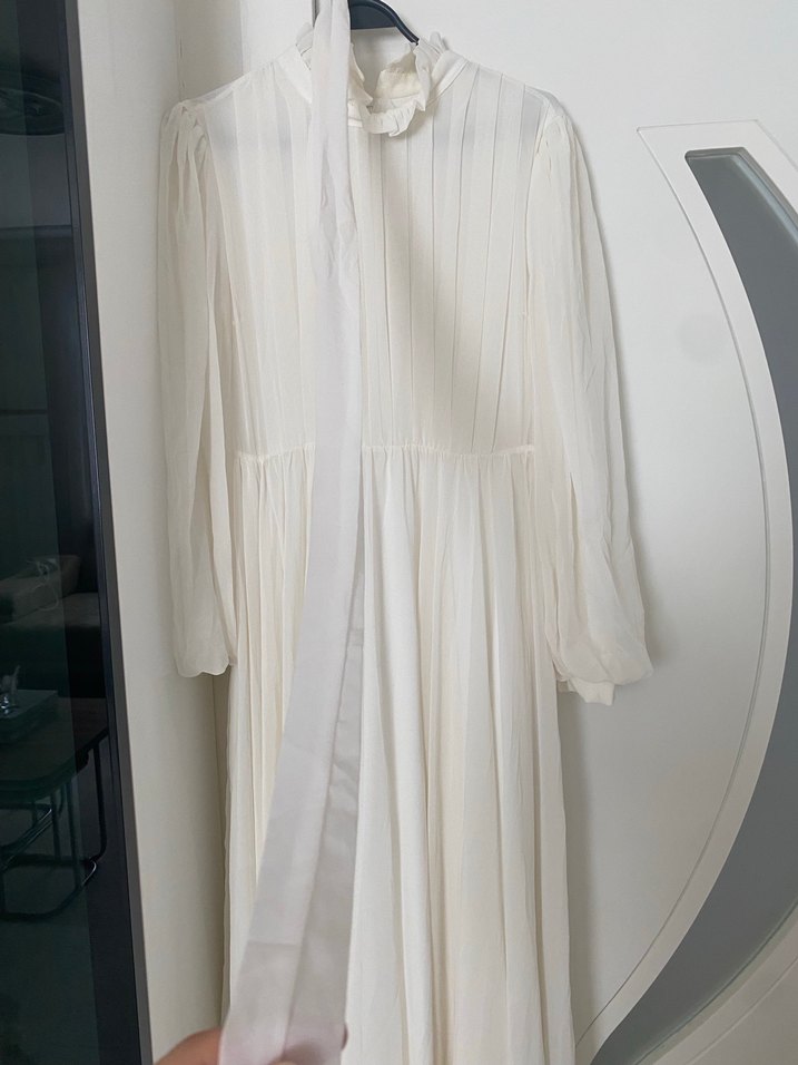 Beyaz nikah mevlüd hamile abiye elbise - Görsel 2