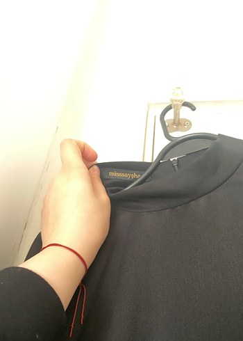 Siyah Uzun Kollu Yüksek Yakalı Uzun Elbise tesettür abiye - Görsel 3