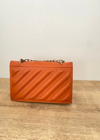 Zincir Detaylı turuncu Kadın Çanta - Görsel 2