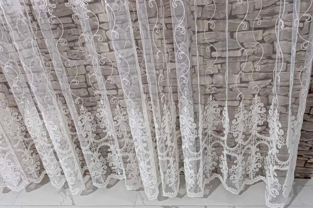 Brode  İşlemeli gramajli Tül perde - Görsel 4