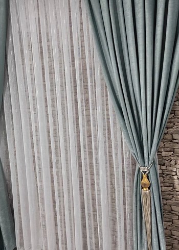 Gri Transparan Çağdaş Perde - Görsel 3