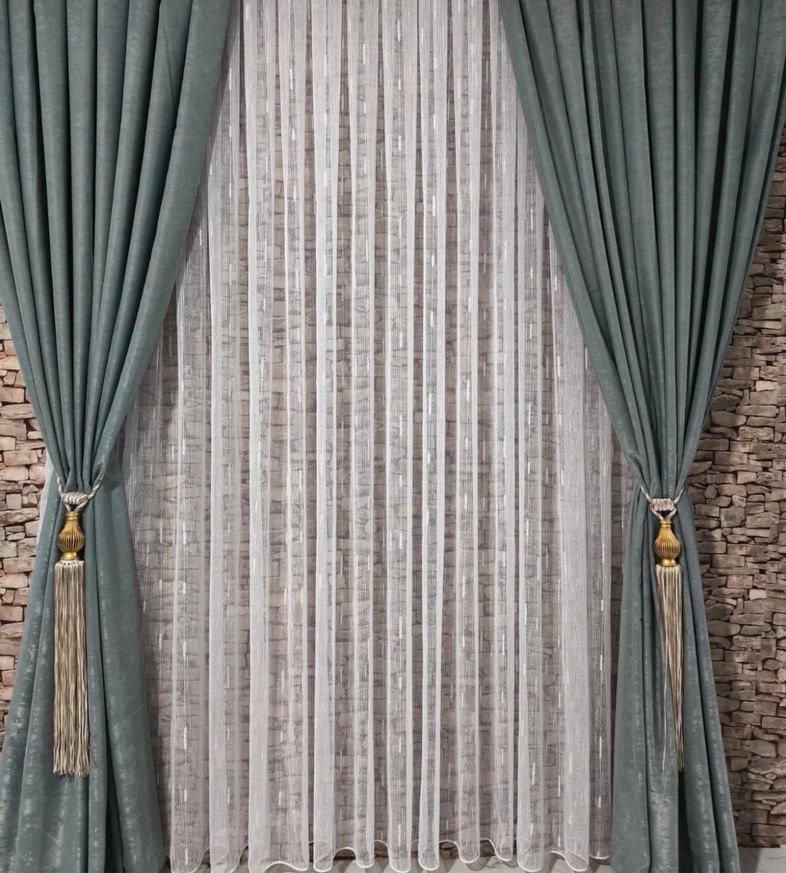 Gri Transparan Çağdaş Perde - Görsel 4