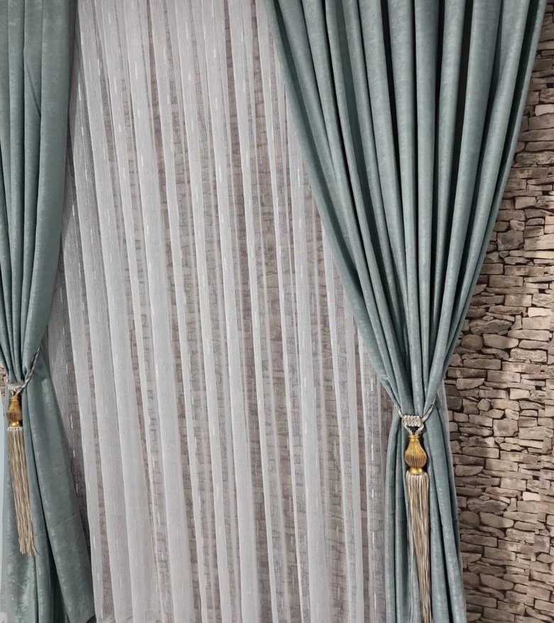 Gri Transparan Çağdaş Perde - Görsel 3