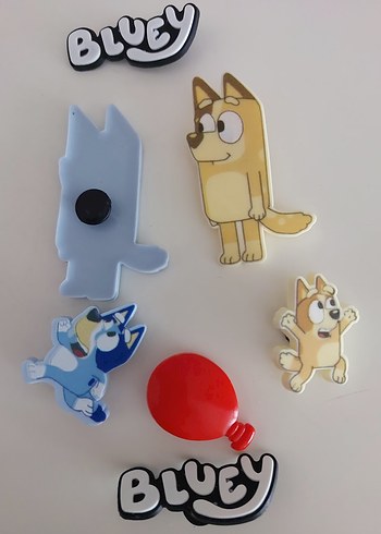 Renkli Bluey Crocs terlik süsü - Görsel 2