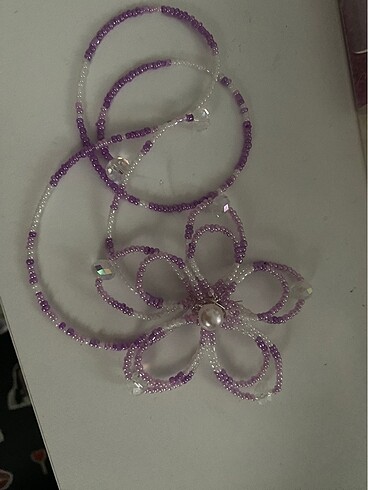 Beden Boncuk Çiçek Choker