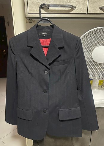 Düğmeli Gri Kadın Blazer Ceket