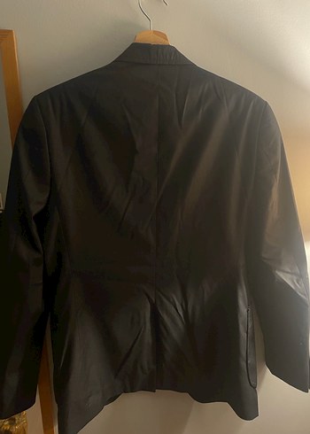 Düğmeli Siyah Notch Yaka Tuxedo Ceket - Görsel 3