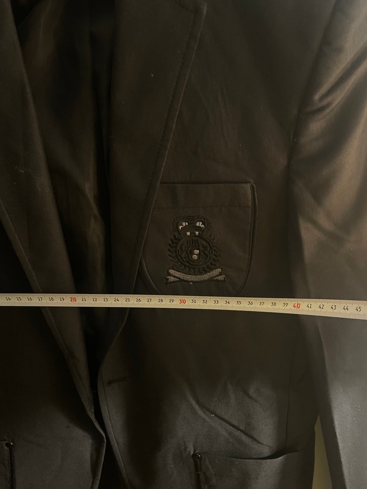 Düğmeli Siyah Notch Yaka Tuxedo Ceket - Görsel 4