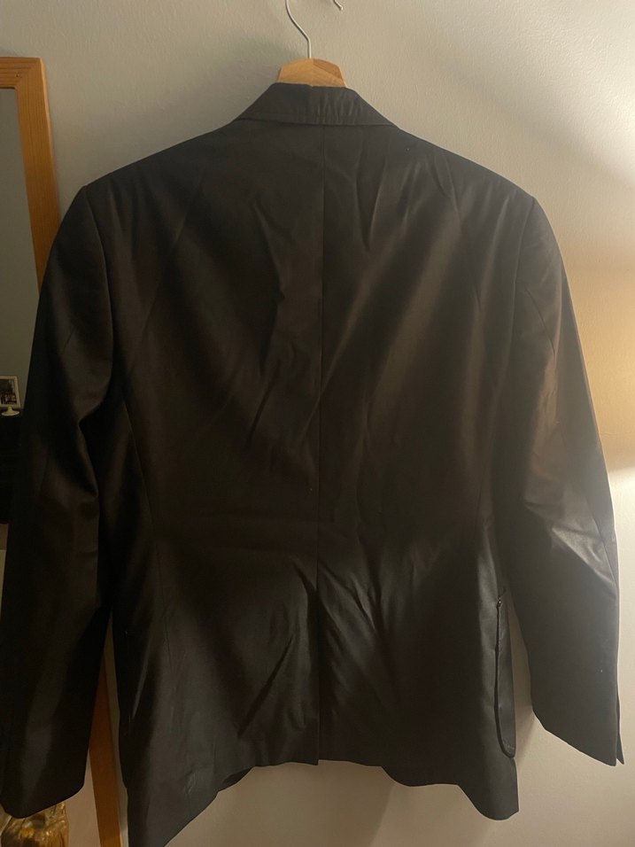 Düğmeli Siyah Notch Yaka Tuxedo Ceket - Görsel 3