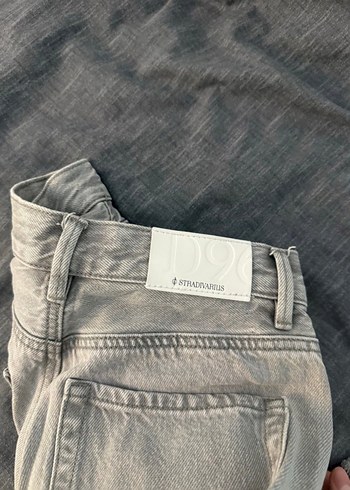 Gri Midi Denim Kadın Jean - Görsel 5