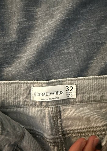 Gri Midi Denim Kadın Jean - Görsel 4