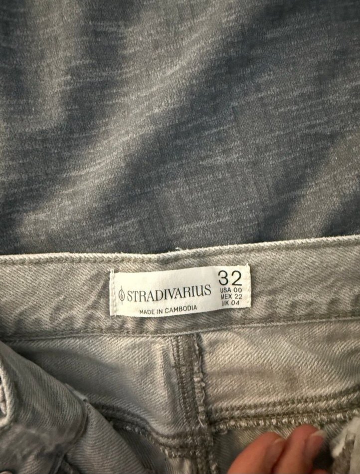 Gri Midi Denim Kadın Jean - Görsel 4