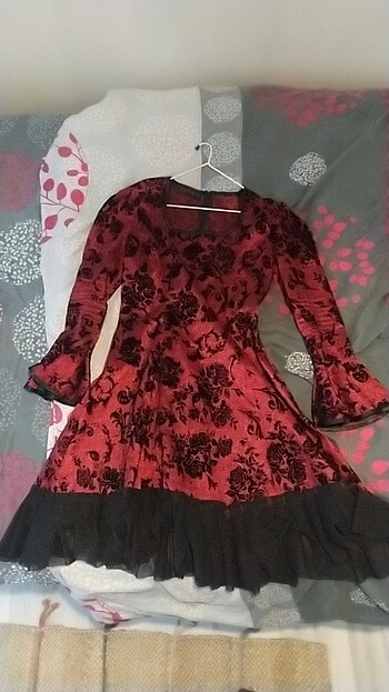 Killstar Gotik Kırmızı Elbise