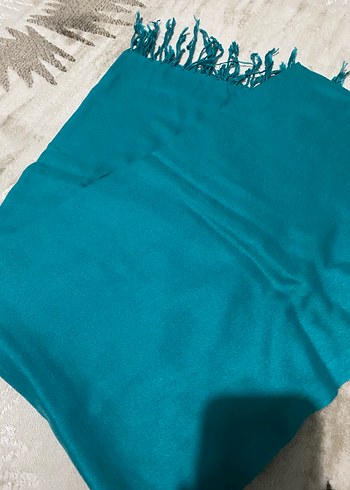 Lacivert Kadın Püsküllü Şal - Görsel 2